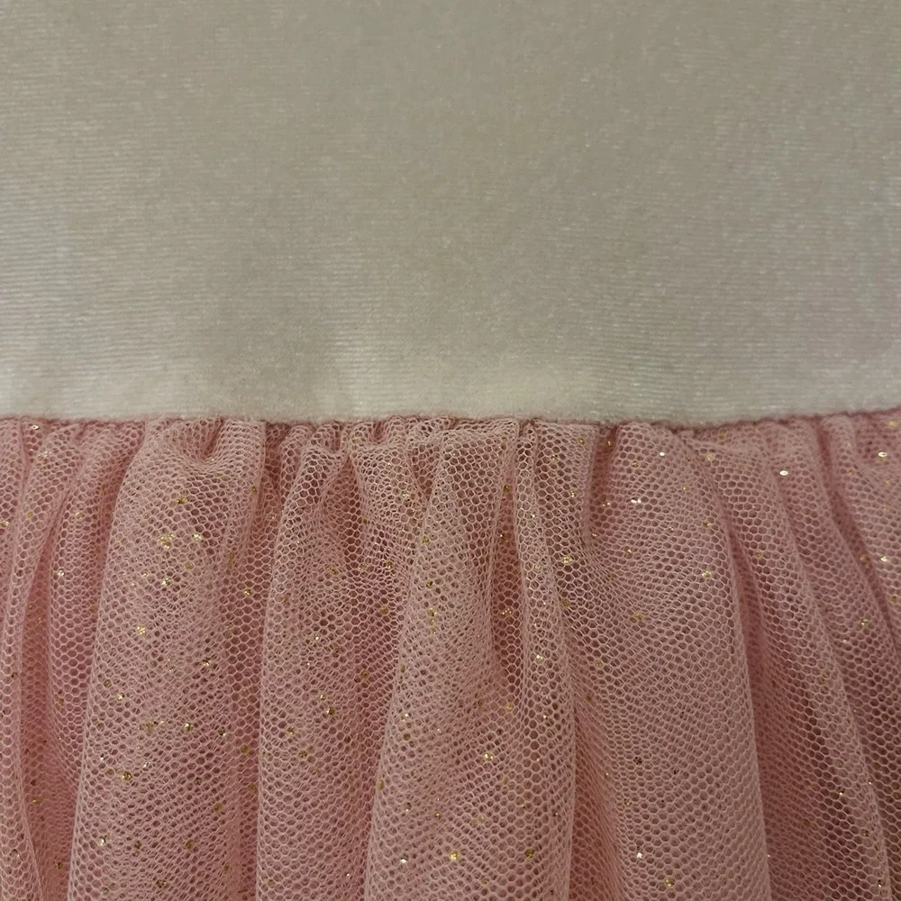 Btween Girls Sz 6 Ballerina Dress Princess Fairy‎ Ivory Pink Velvet Mesh Sparkle